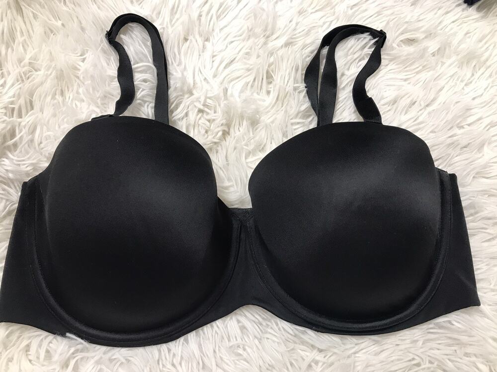 Women Lane Bryant Cacique Lightly Lined Multiway Strapless Bra Size 38DDD Black